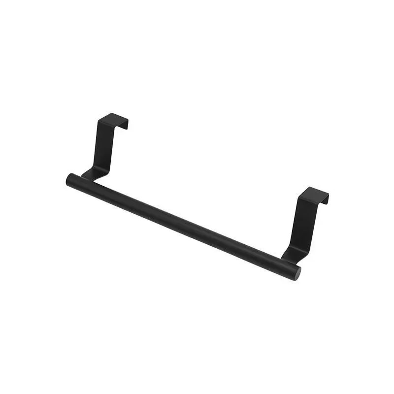 Stainless Steel Over-the-Door Towel Rack for Kitchen and Bathroom Storage