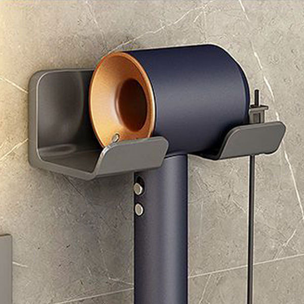 Compact Wall-Mounted Holder for Neat Hair Dryer Organization