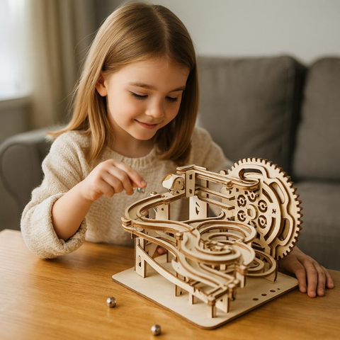 Gear Crank Wooden Ball Run Kit