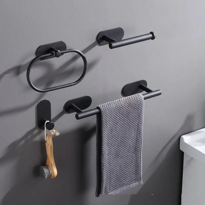 Elegant 4-Piece Bathroom Hardware Set – Durable Stainless Steel Fixtures