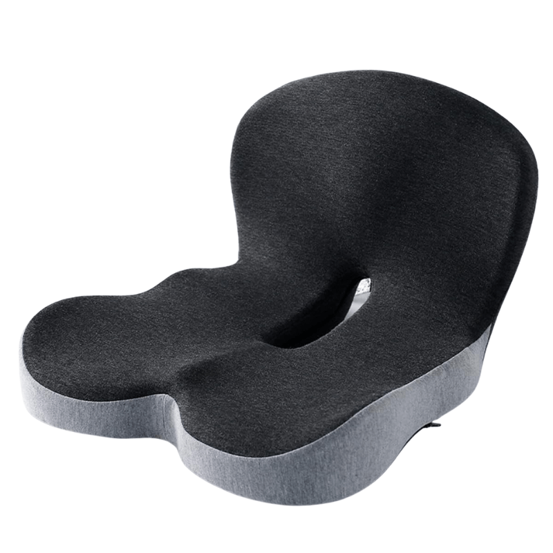 Ergonomic Memory Foam Pillow with Coccyx Cutout for Posture Support