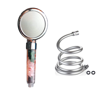 Filtered Shower Head with Mineral Stones for High-Pressure Soft Water