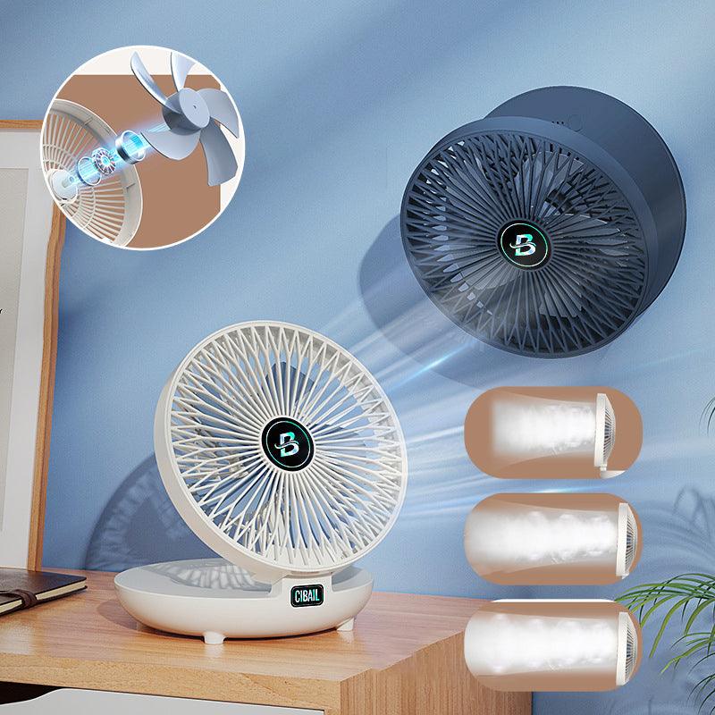 Compact Rechargeable Folding Fan with Adjustable Speed