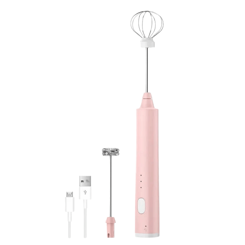 USB Rechargeable Mini Hand Mixer – 3 Speed Settings, Battery-Free
