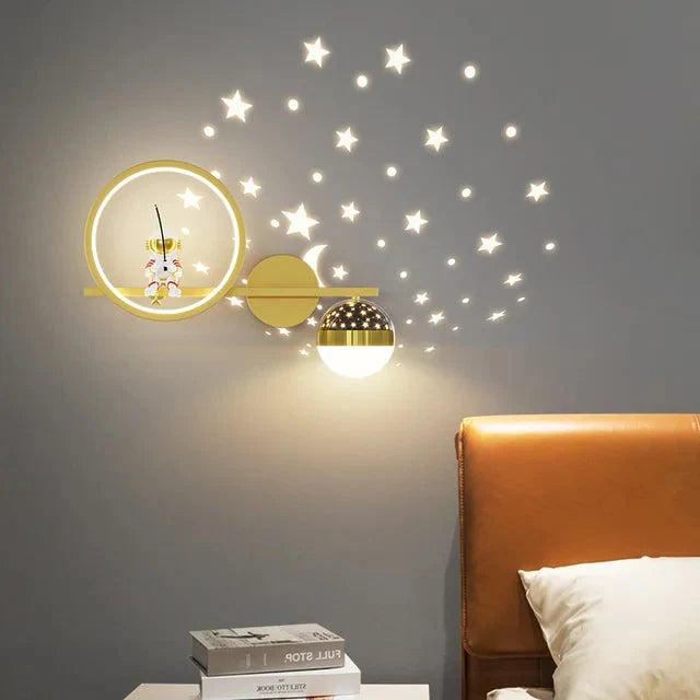 Starry Sky Projecting LED Wall Lamp for Kids' Bedroom