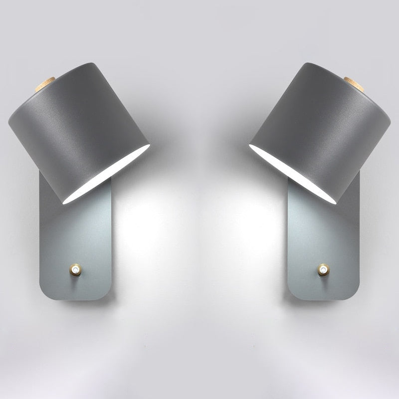 Sleek Indoor LED Sconce with Integrated Switch for Modern Living