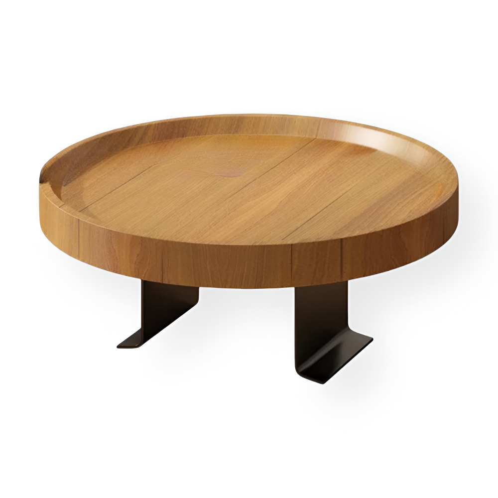 Round Clip-On Coffee Table – Compact Snack Tray for Space Efficiency