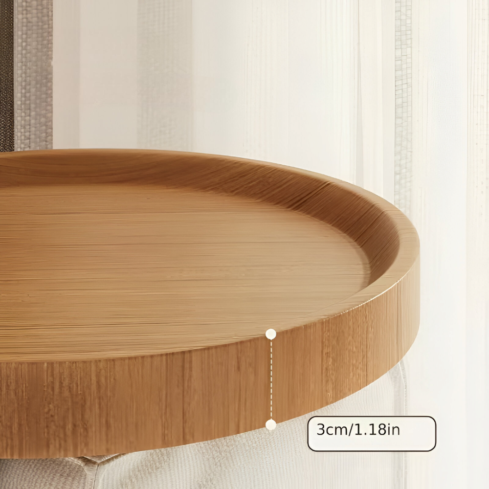 Round Clip-On Coffee Table – Compact Snack Tray for Space Efficiency