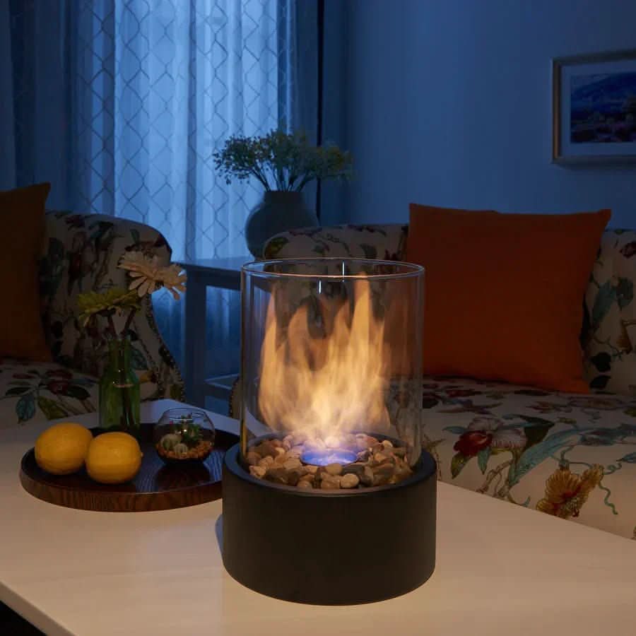 Contemporary Bioethanol Fire Pit for Indoor and Outdoor Use
