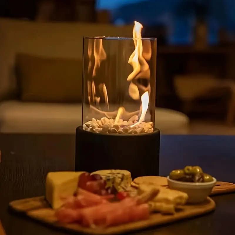 Contemporary Bioethanol Fire Pit for Indoor and Outdoor Use
