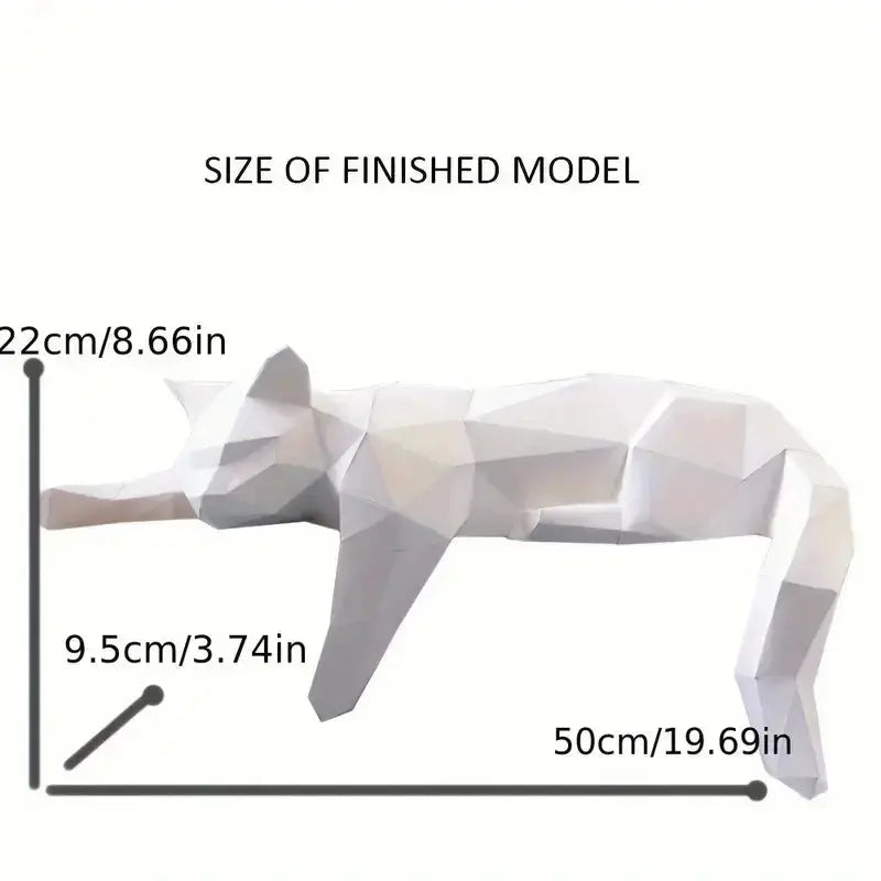 Contemporary Cat Sculpture Crafted from Synthetic Resin
