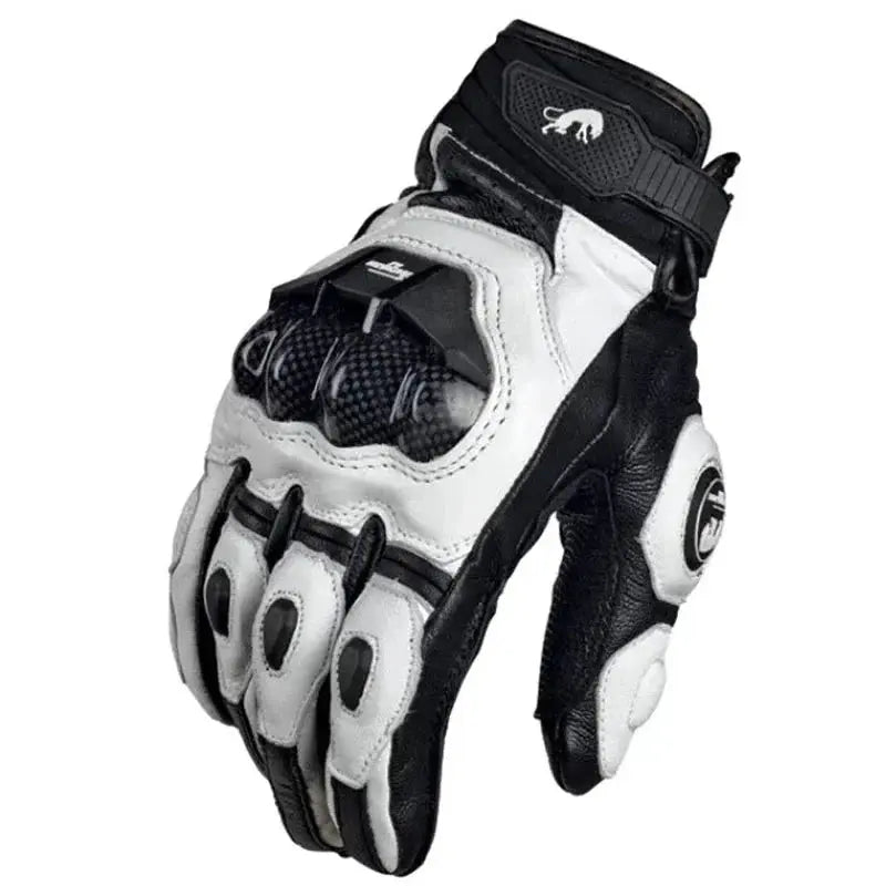 Motorcycle Gloves in Leather with Protective Features