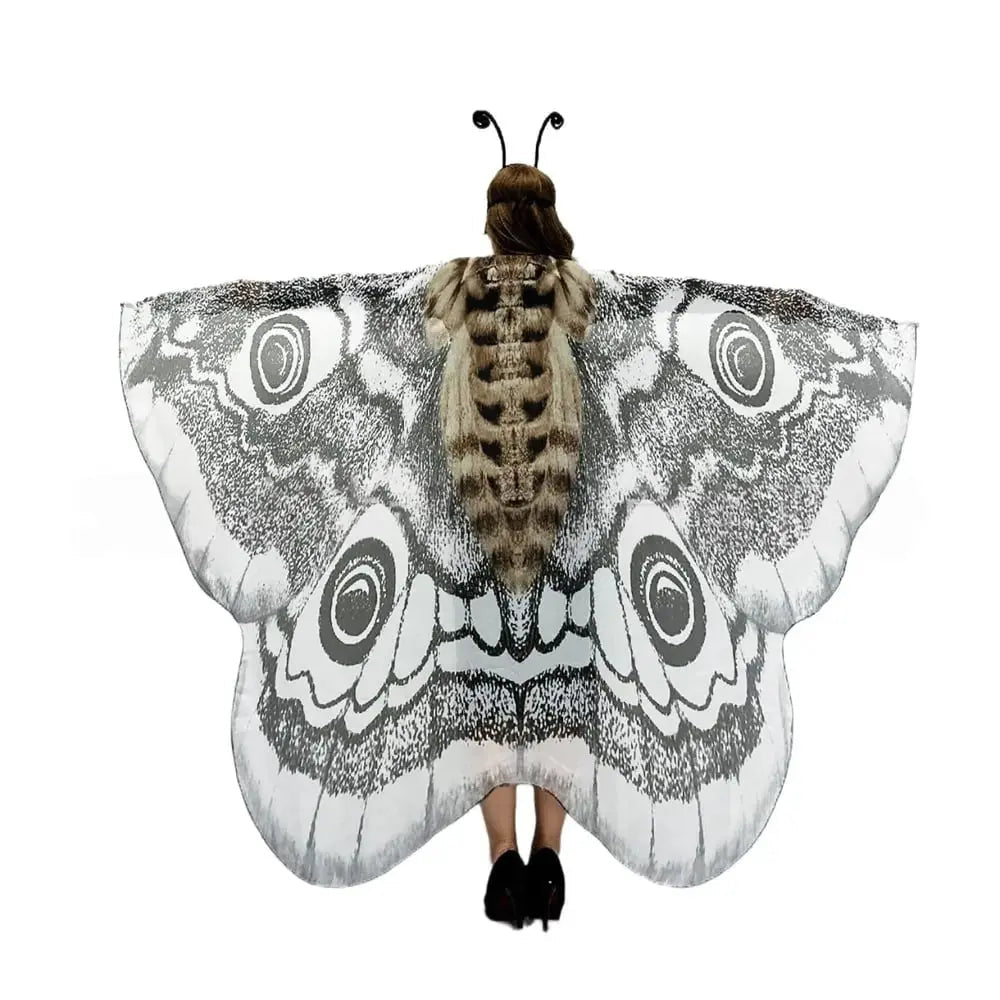 Elegant Grey Moth Cloak – Enchanting Attire for Any Occasion