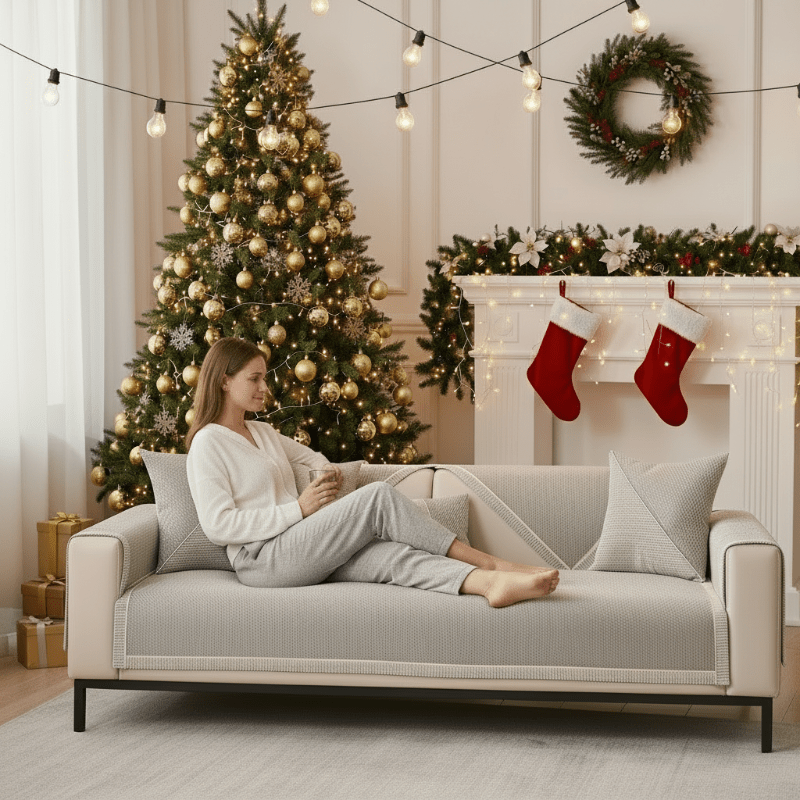 NaturaGuard – Breathable Non-Slip Sofa Protector Cover