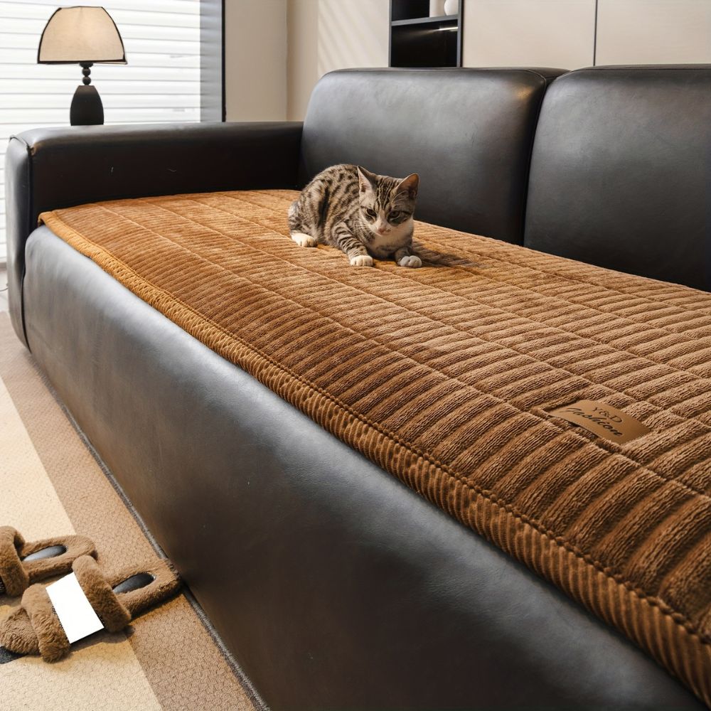 Microfiber Sofa Protector with Quilted Design