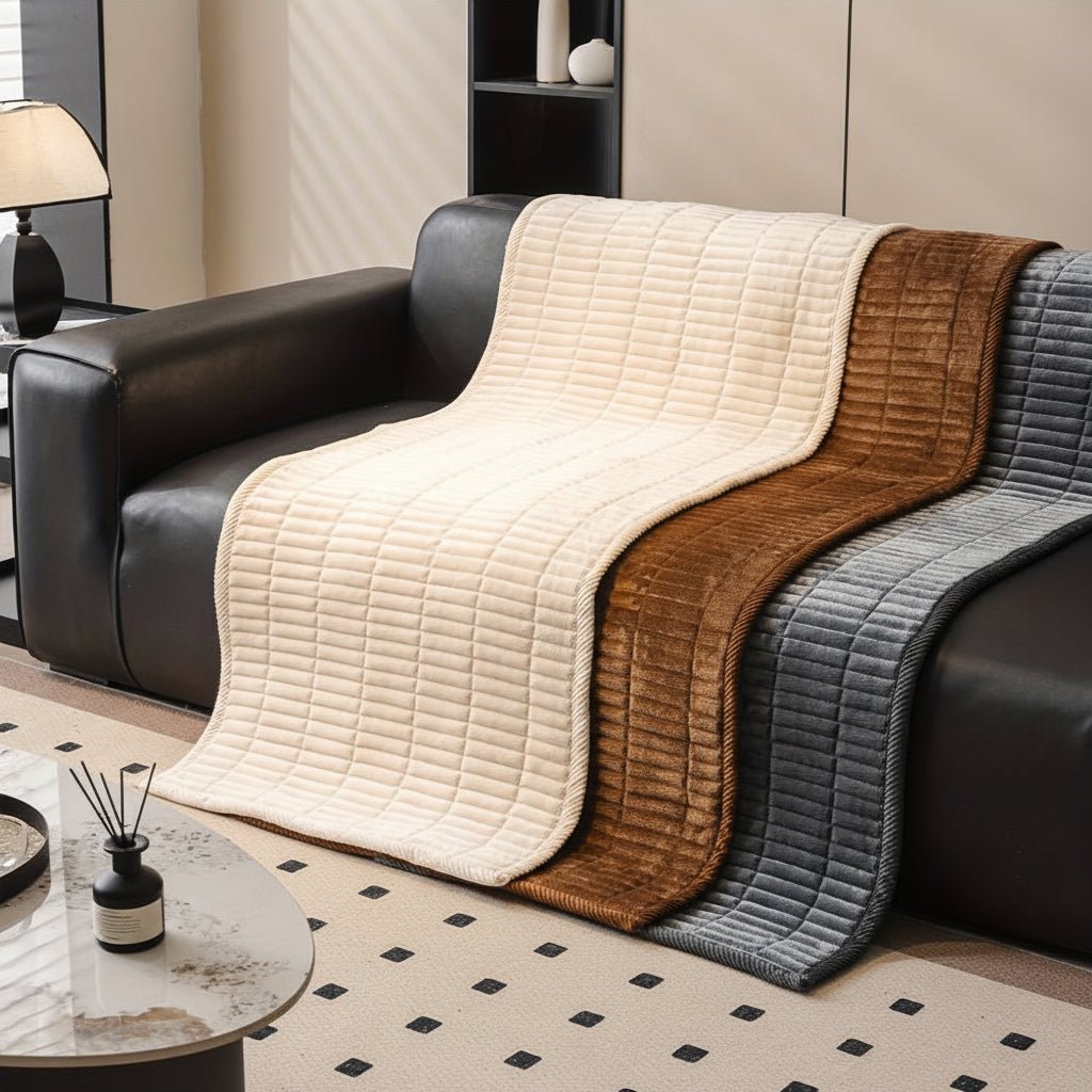 Microfiber Sofa Protector with Quilted Design