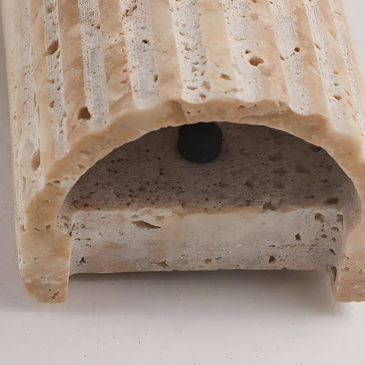 Modern LED Wall Sconce with Textured Natural Stone Design