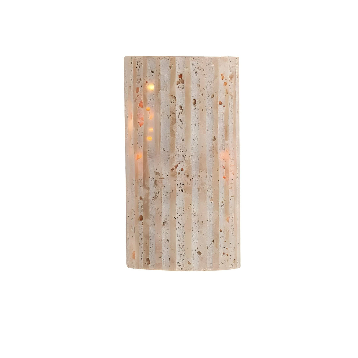 Modern LED Wall Sconce with Textured Natural Stone Design