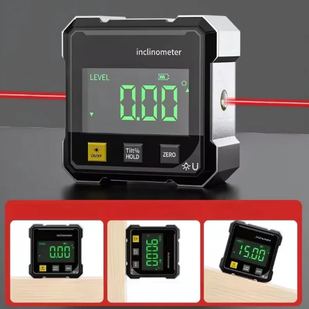 Digital Inclinometer | Magnetic Laser Precision Level Gauge