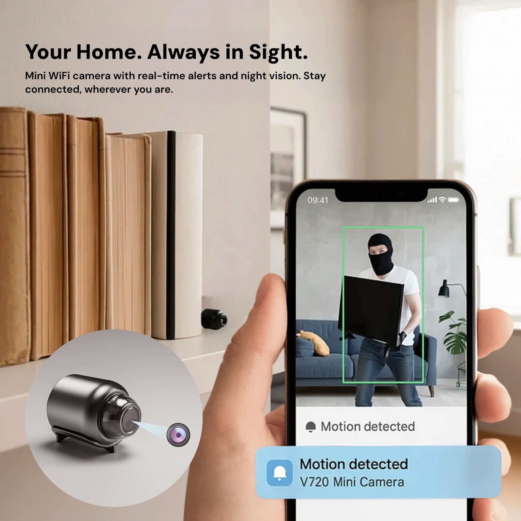Wireless Nanny Camera with Audio – 1080P Covert Surveillance
