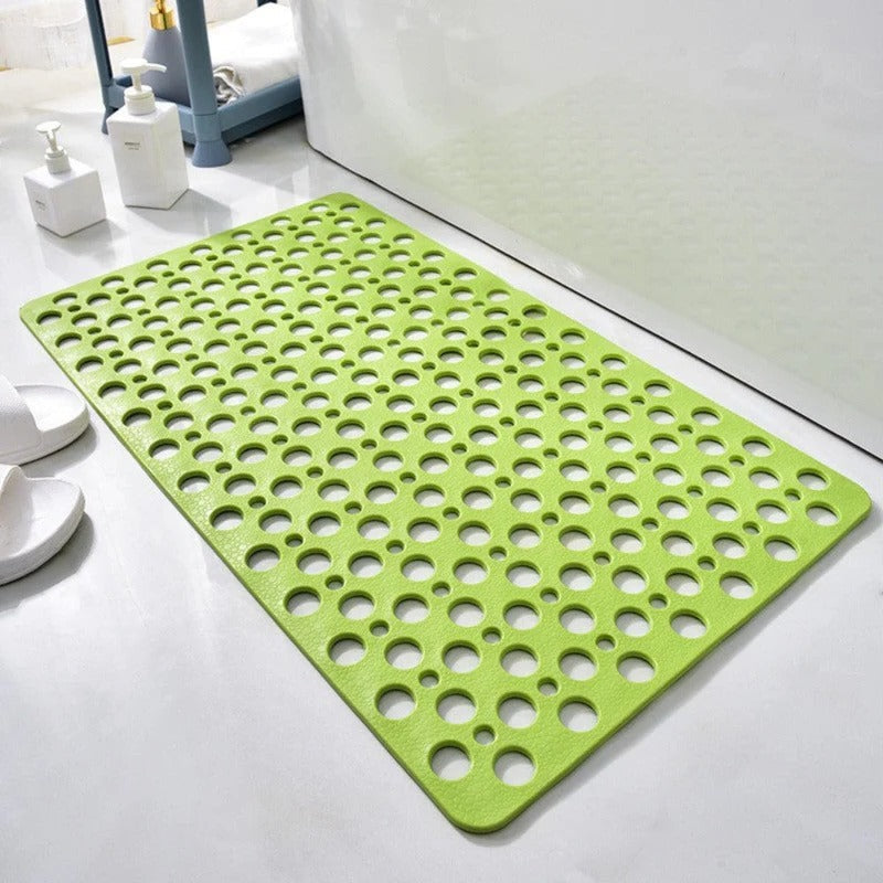 Non-Slip Shower Mat with Drainage and Textured Grip