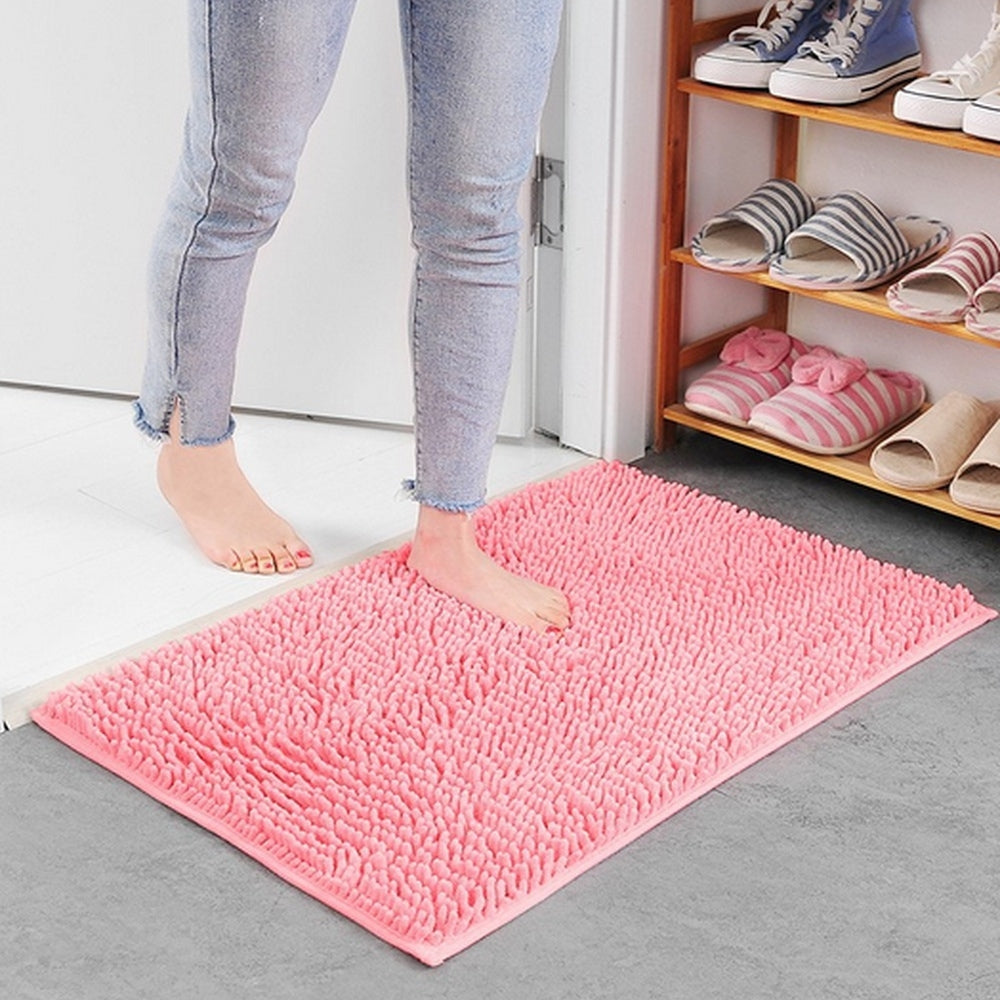 Non-Slip Bath Mat in Ultra Soft Chenille with Memory Foam