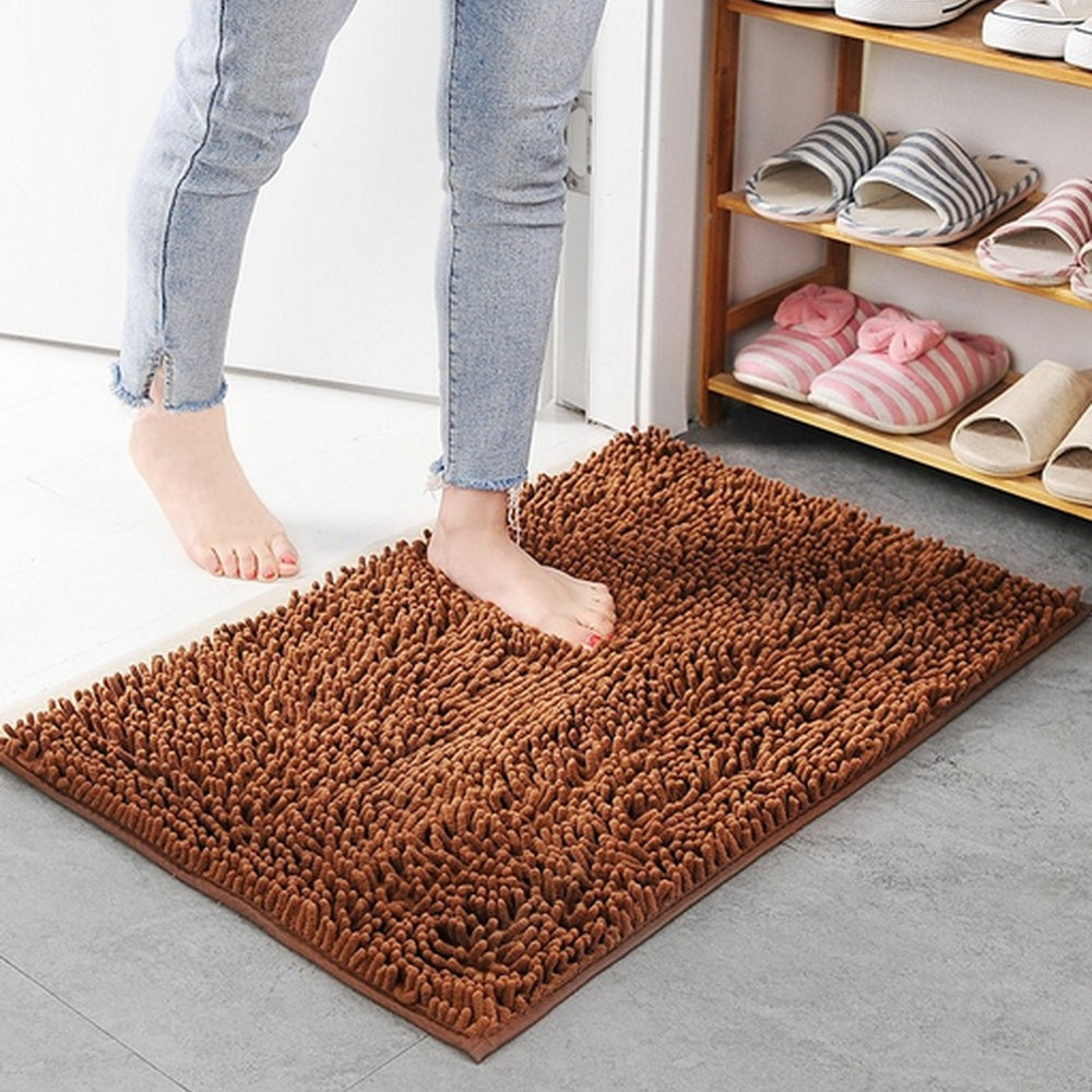 Non-Slip Bath Mat in Ultra Soft Chenille with Memory Foam