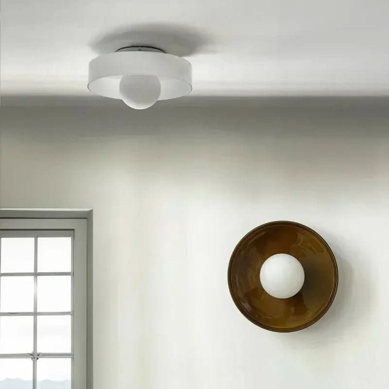 Elegant Flush Mount Ceiling Light - LED-Compatible Nordic Glass Design