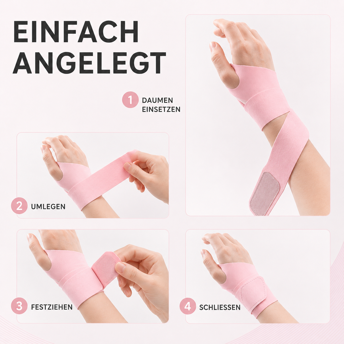 Lightweight Hand Support Brace - Adjustable Nylon Wrist Wrap for Daily Training