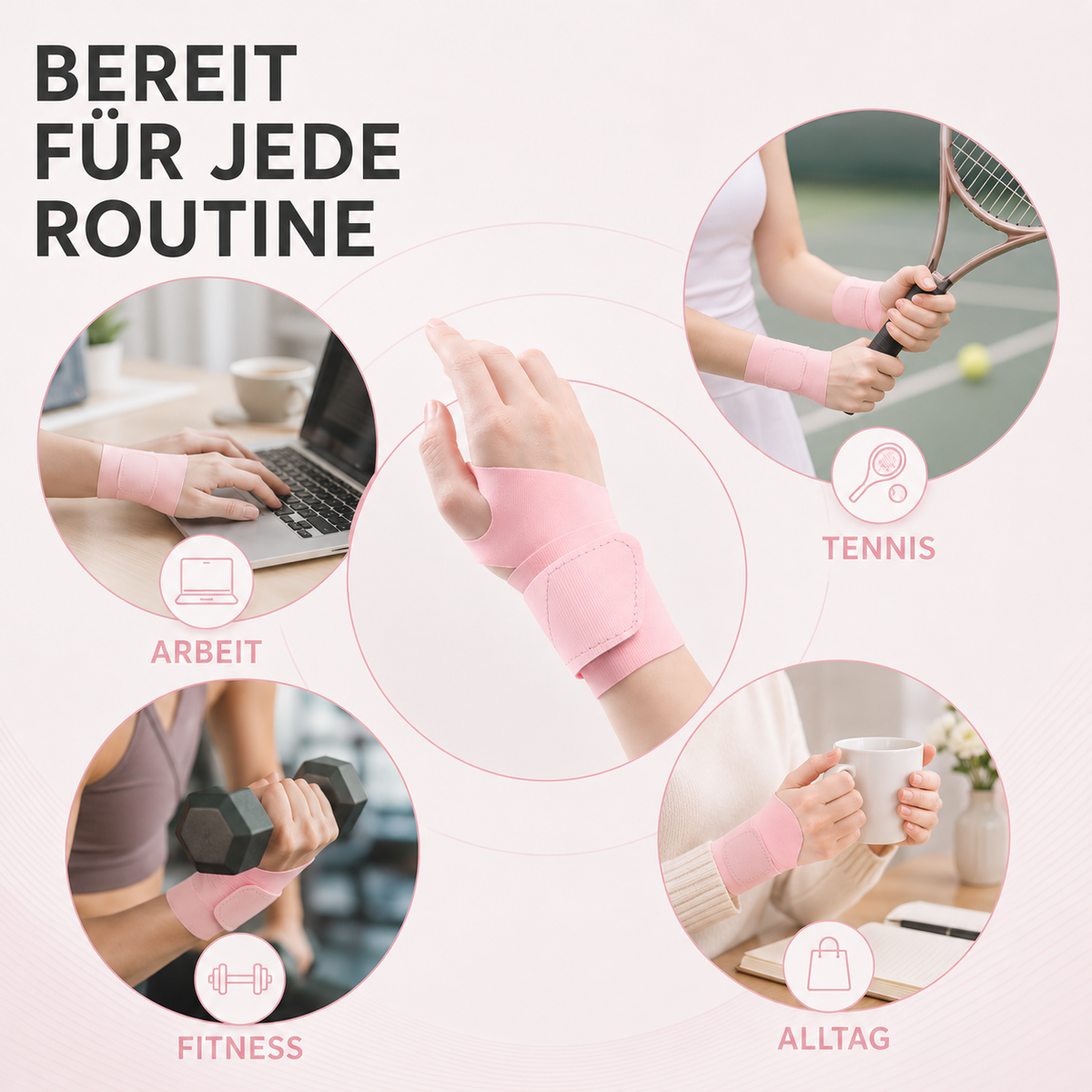 Lightweight Hand Support Brace - Adjustable Nylon Wrist Wrap for Daily Training
