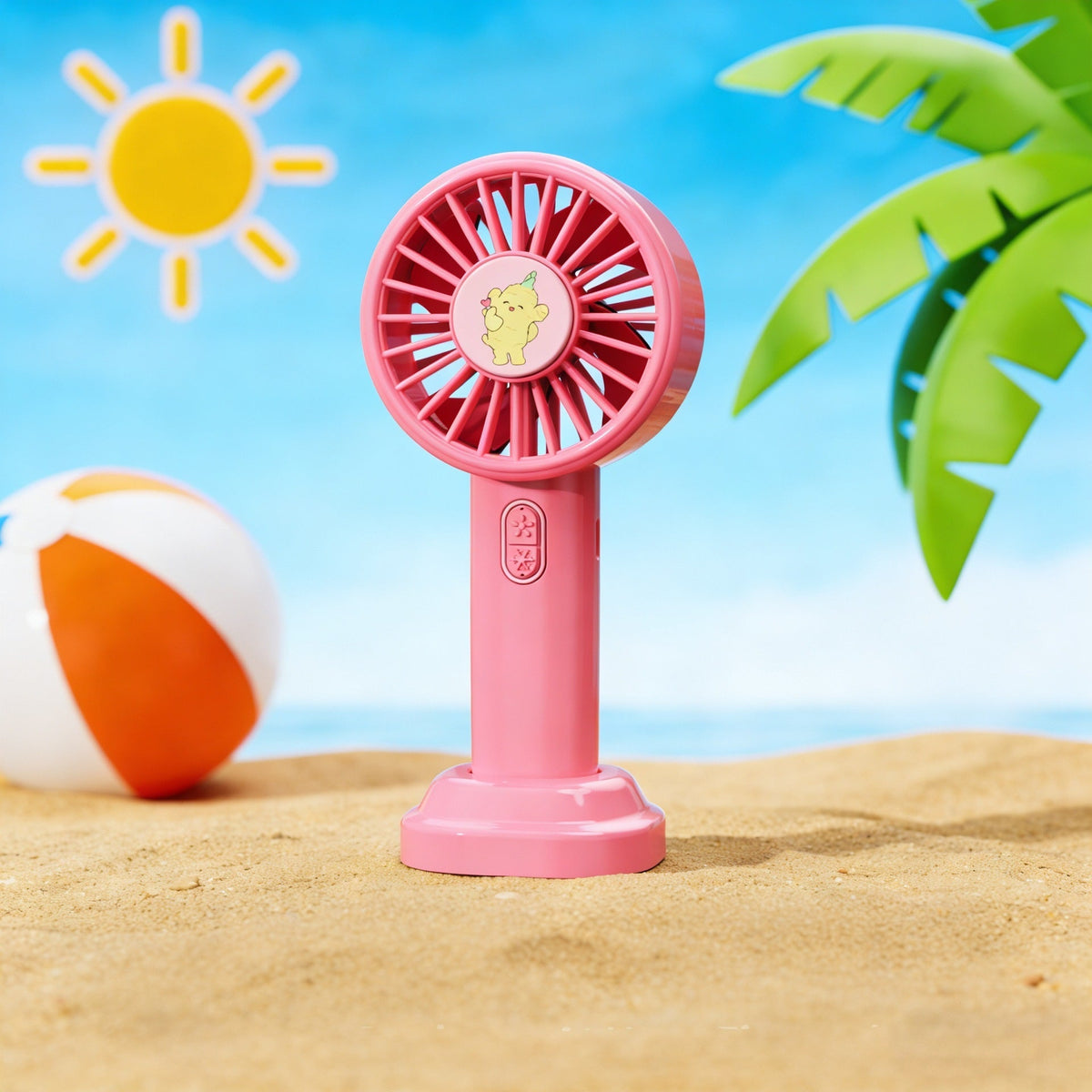 Compact Handheld Fan with Unique Design – USB Rechargeable for Travel, Gym & Outdoor Use