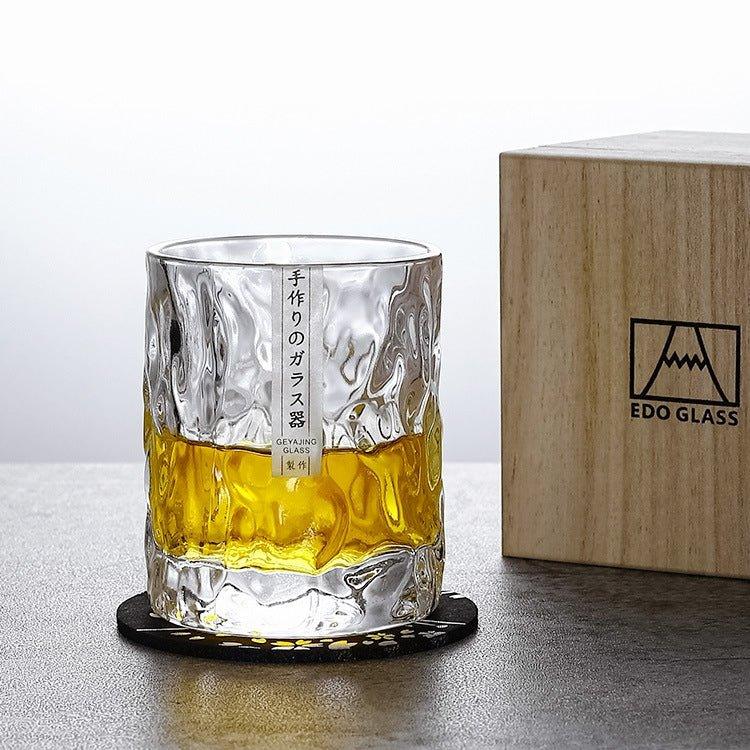 Edo Kiriko Style Whisky Tumblers | Set of Cut Glass Drinkware