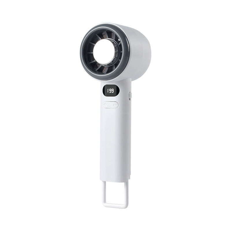 Portable Handheld Fan – Cordless with Digital Speed Indicator, Ergonomic Design for Quiet Cooling at Home, Work, or on the Go