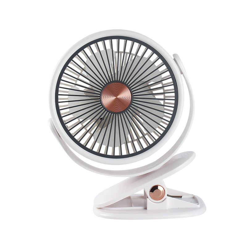 Flexible Mount Rechargeable Fan – Quiet Adjustable-Speed for Home, Office, Desk