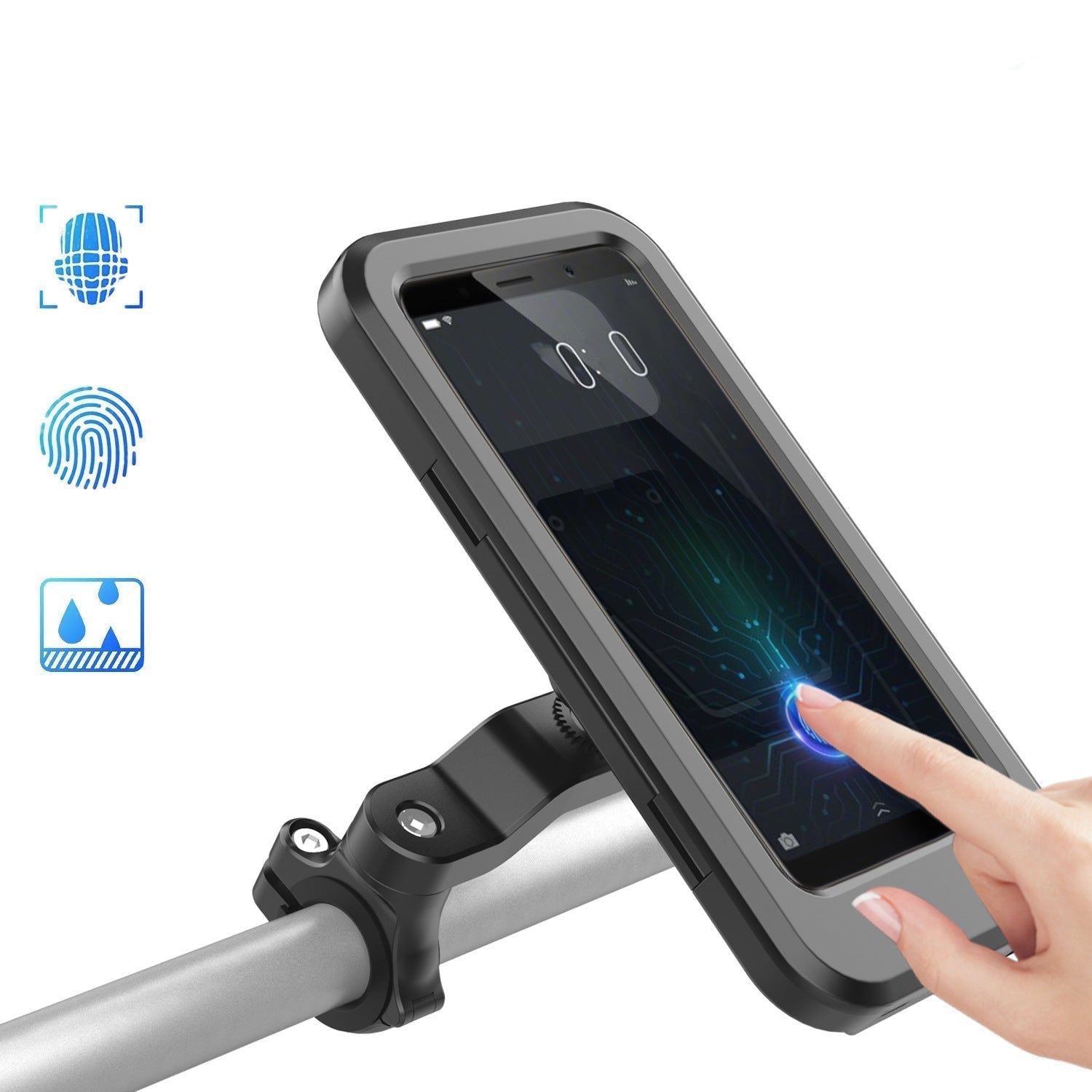 Wireless Charging Bicycle Phone Mount – Waterproof Design