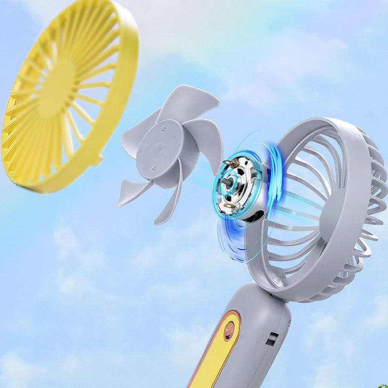 Portable Handheld Fan with LED Screen – Rechargeable Cooling for Travel, Office & Outdoors