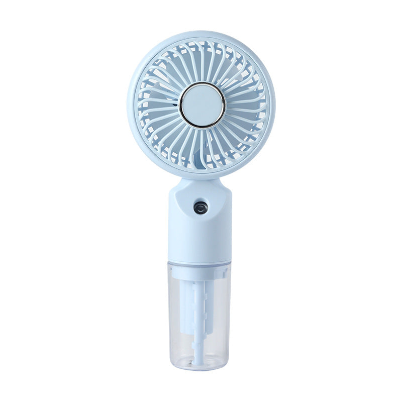 Portable Handheld Fan with Spray Feature – Silent Cooling for Travel & Work