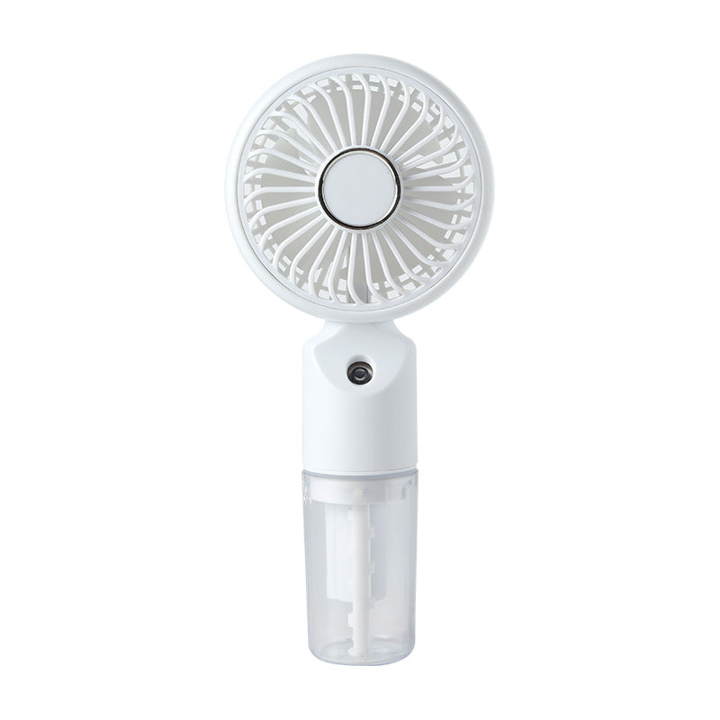 Portable Handheld Fan with Spray Feature – Silent Cooling for Travel & Work
