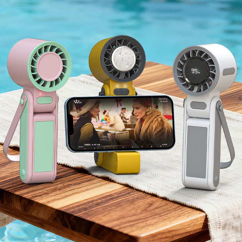 Handheld Cooling Fan with Adjustable Tilt and Strong Battery – Ideal for Home, Office & Summer Activities