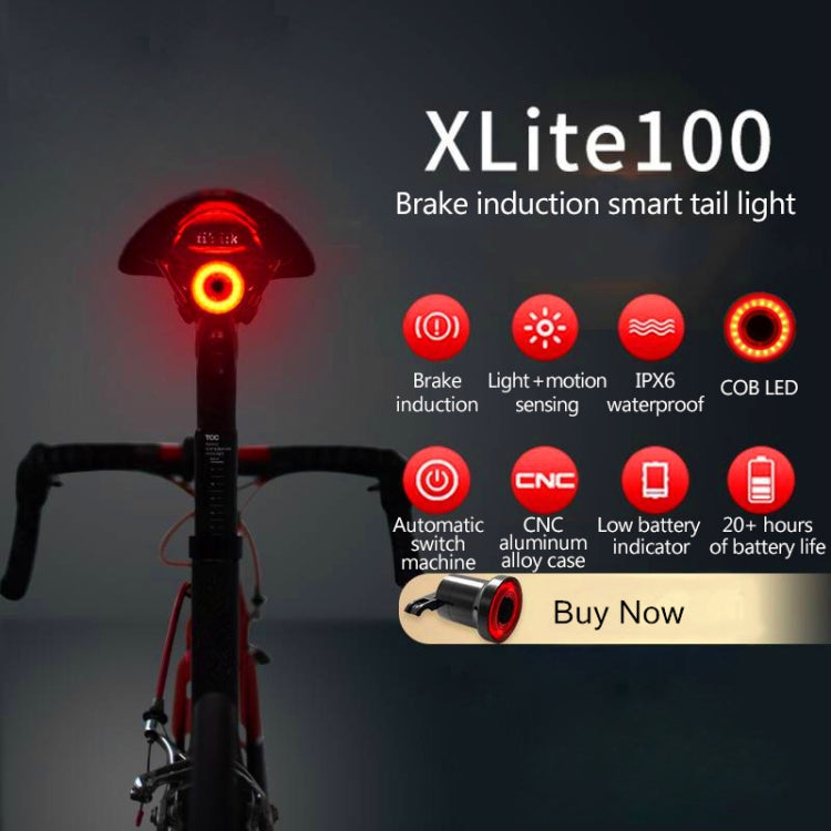 USB Rechargeable Rear Bicycle Light with Brake Detection