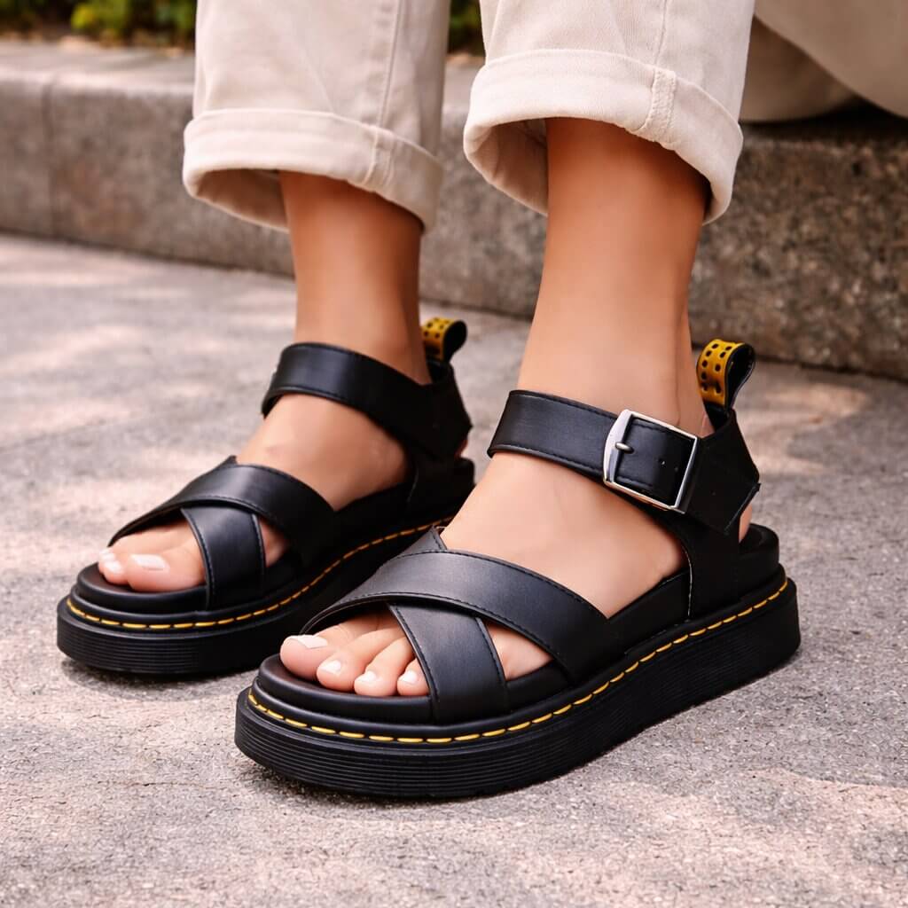 Orthopedic Sandals with Platform Sole | Adjustable Straps