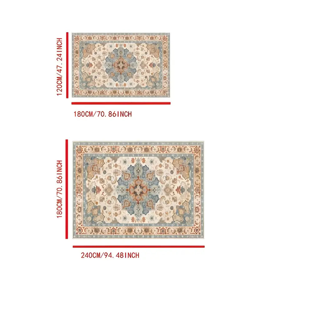 Nordic Style Outdoor Rug with Non-Slip PVC Backing