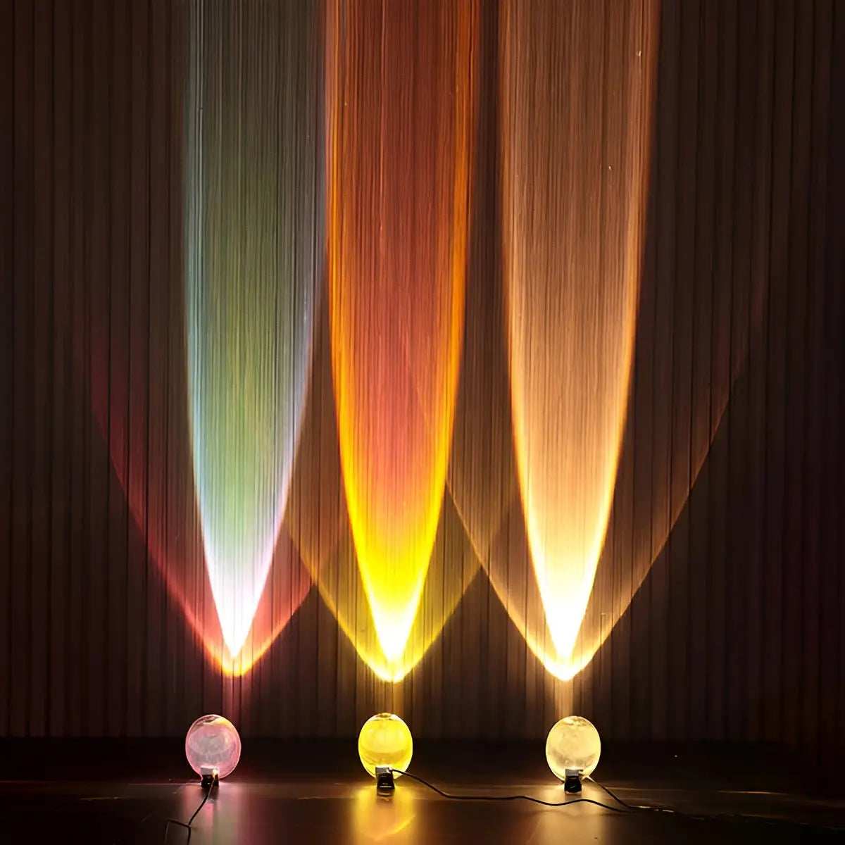 LED Mood Lighting Table Lamp – Oval Crystal Design in Warm White, Sunset Red & Blue-Violet