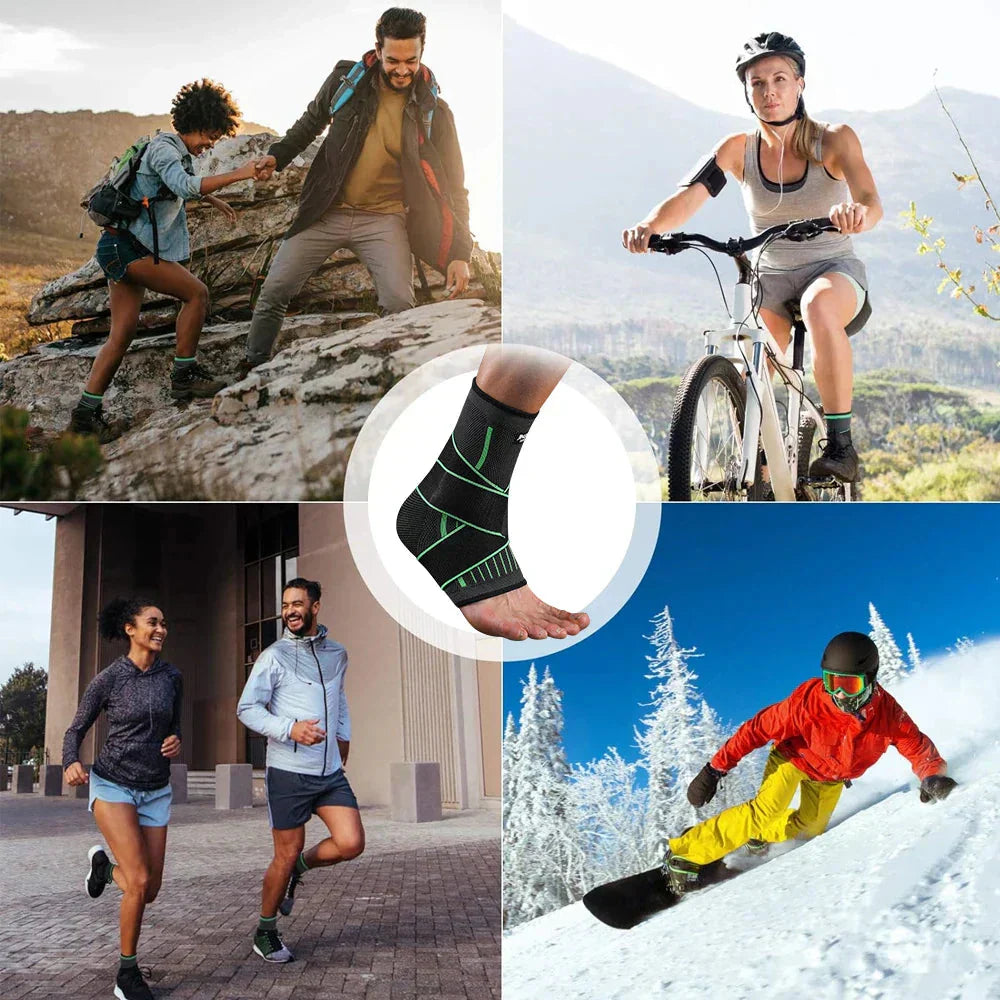 Adjustable Velcro Closure Compression Ankle Support Brace