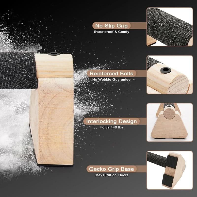 Wooden Exercise Bars for Daily Home Workouts