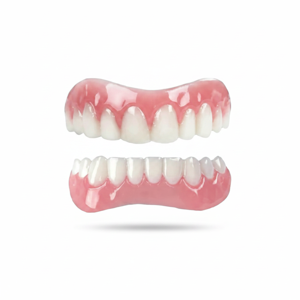 Silicone Denture Kit with Adjustable Upper and Lower Pieces for Comfort