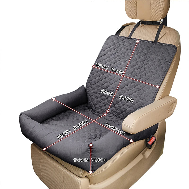 TravelBuddy - Waterproof Dog Car Seat Protector & Comfort Bed