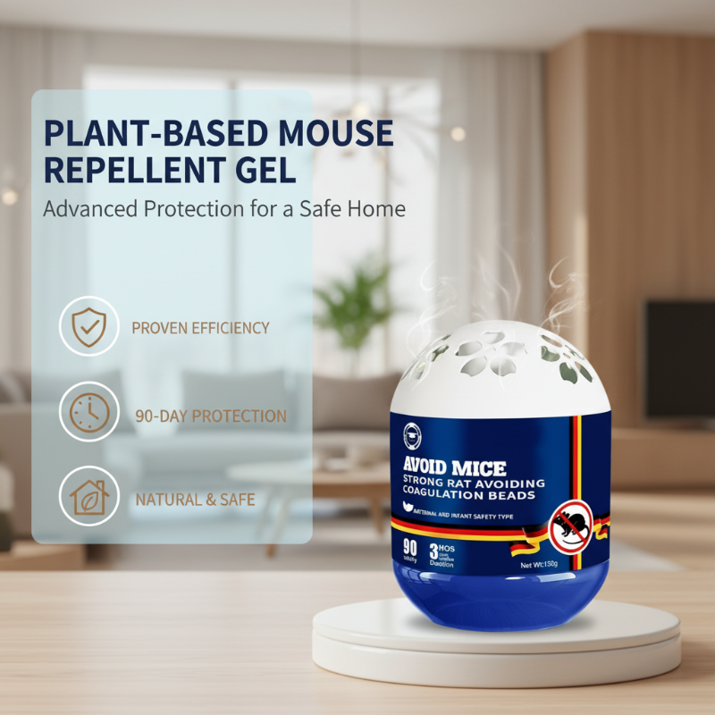Plant-Based Mouse Repellent Gel | Mint and Chili Scent | Easy Application