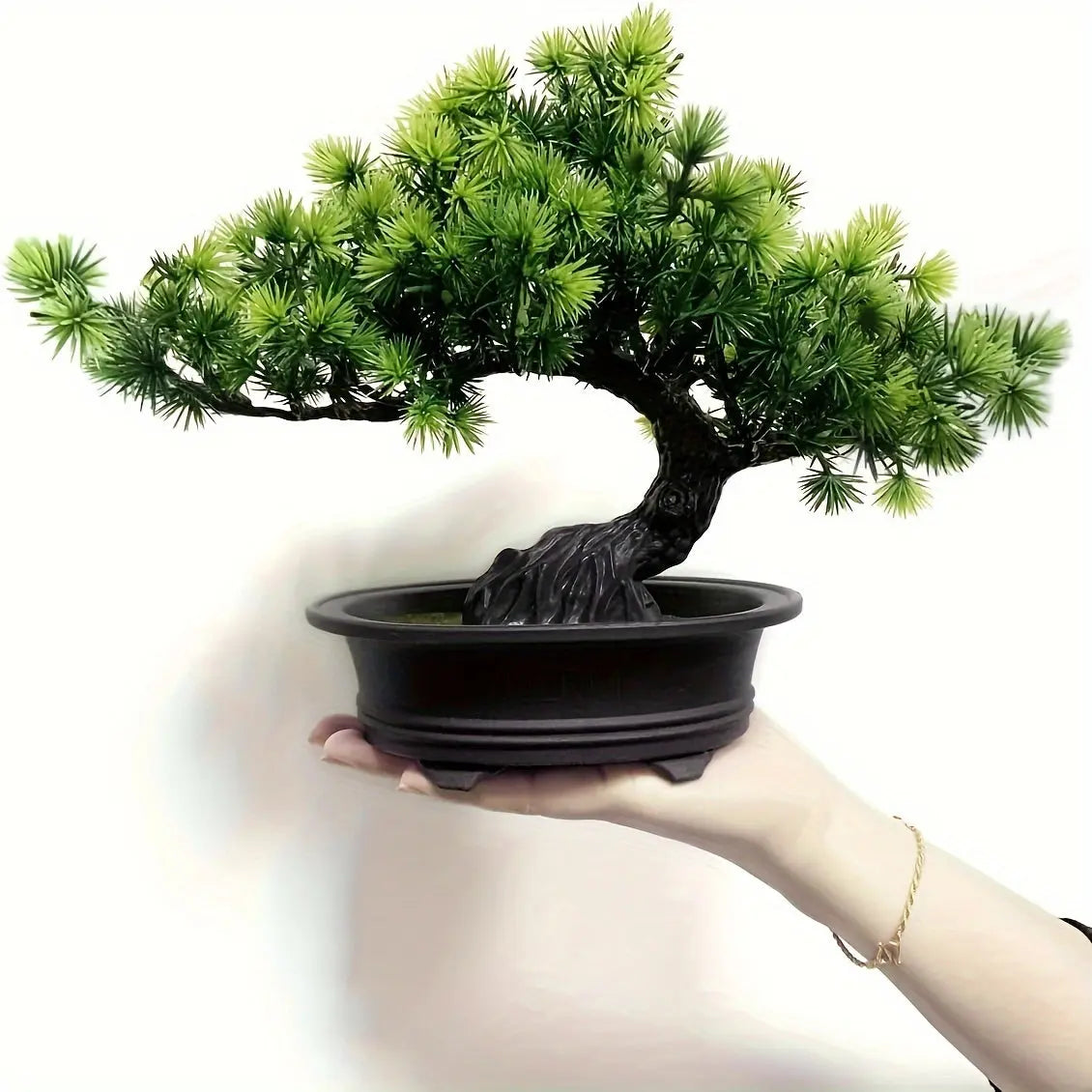 24cm Faux Potted Mini Bonsai Tree for Desk Decoration