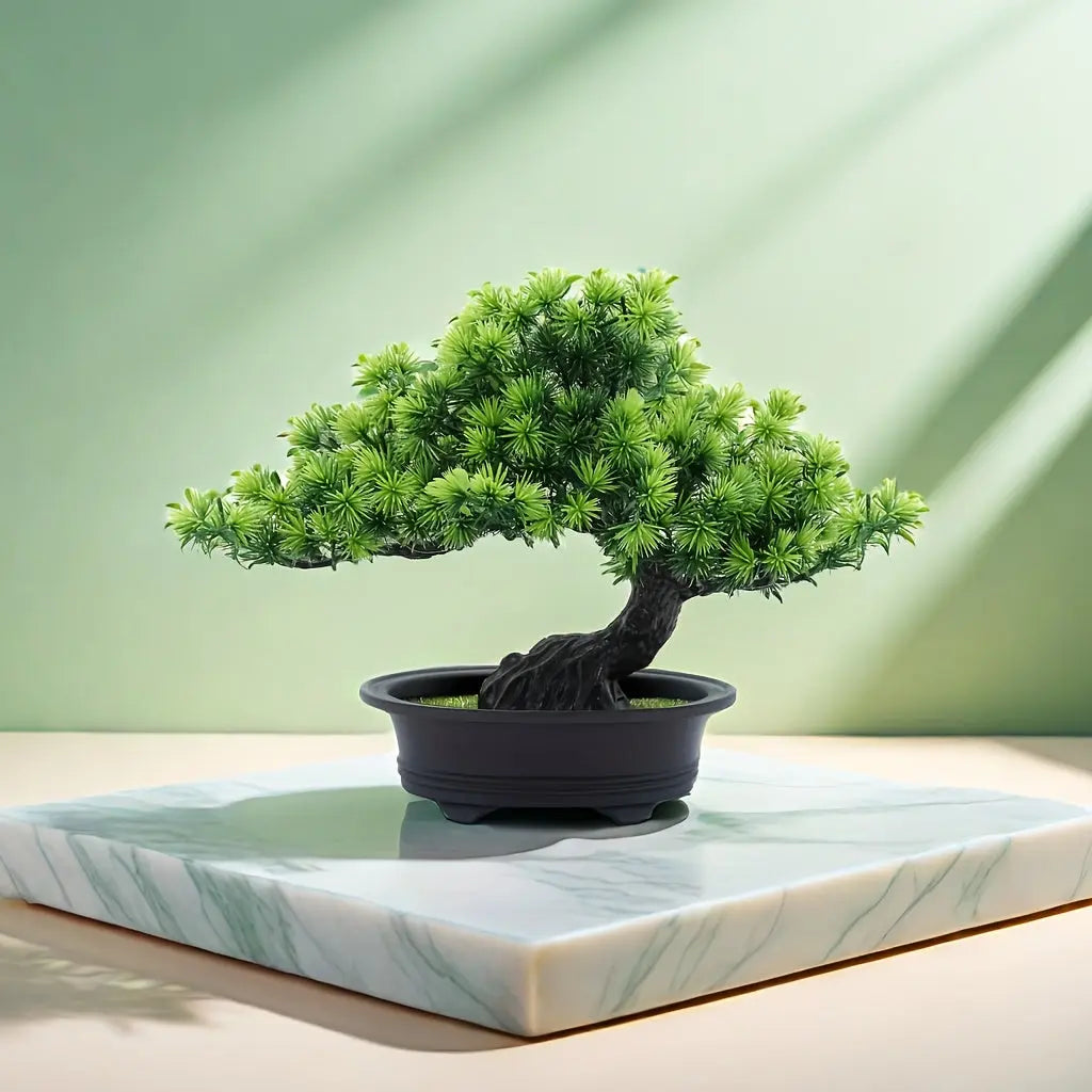 24cm Faux Potted Mini Bonsai Tree for Desk Decoration